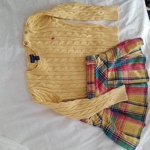 Ralph Lauren skirt and sweater